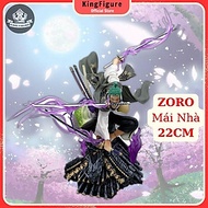 Mô Hình Zoro Wano 22cm Mái Nhà 3 Kiếm Mô hình One Piece Cao Cấp, Figure Mô Hình Anmie One Piece Luff