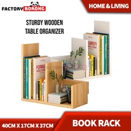 D4381 Rak Buku Atas Meja Kayu Kuat Rak Buku Rak Meja Penyusun Rak Buku
