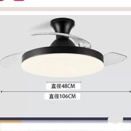 隱形風扇燈頂吊電風扇吊燈（吸頂-黑色42寸-變光遙控【小米小愛版】）