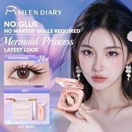 Mlen Diary Lightweight Self-Adhesive Natural Magnetic False Eyelashes 9-12MM Soft Eyelash Extensions