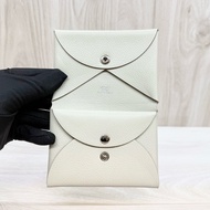 HERMES I2奶油白calvi duo卡包