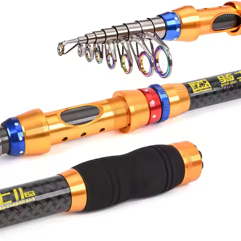 Telescopic Fishing Rod Carbon Fiber Telescopic Fishing Pole 1.8m 2.1m 2.4m 2.7m 3.0m 3.6m