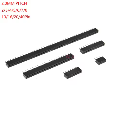 10PCS 1X/2/3/4/5/6/8/10/40 PIN Single Row Straight FEMALE PIN HEADER 2.0MM 2MM PITCH Strip Connector