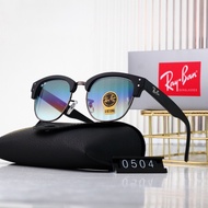 R RAYBAN Half-Frame Glasses Glass Lens Men Women Casual Sunglasses RB0504 KK