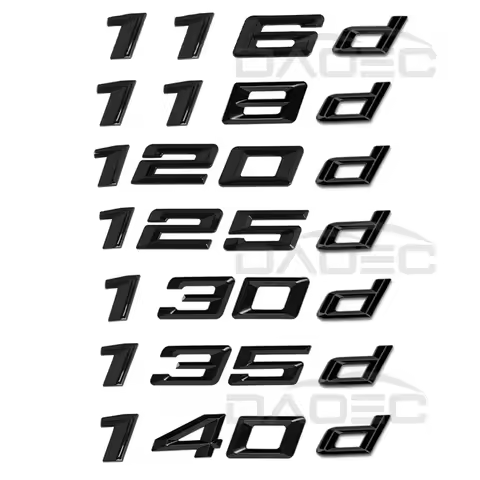 Car Rear Trunk Words Logo Badge Emblem Decals Decoration Sticker For BMW 1 Series 116d 118d 120d 125