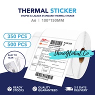 READYSTOCK GOPACK A6 Thermal Sticker Roll | Airway Bill | Barcode Shipping Label | Kurier Sticker 100*150mm GP0006