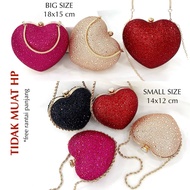 Love Diamond Heart Lope Clutch Valentine's Day dinner bag