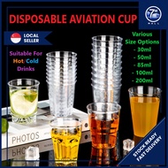 🇸🇬 Disposable Aviation Straight Cup | Thick Plastic Glass Party Coffee Tea Whiskey Wine Beer Sake So
