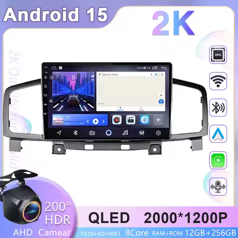 Navigation Multimedia 2K 8+256G Android 14 Car Radio For Nissan Quest Elgrand E52 2010-2016 GPS CarP