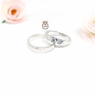 WEDDING RINGS COUPLE CUSTOM CANTIK DAN ELEGAN CINCIN SILVER PALLADIUM