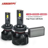 ANMINGPU ไฟหน้า Led กำลังสูงหลอดไฟ Led 110W H4 H7 LED Canbus 22000LM H1 H8 Led H11 H16 9005 Hb3 Hb4 9012 H13 9007หลอดไฟ Led 1คู่