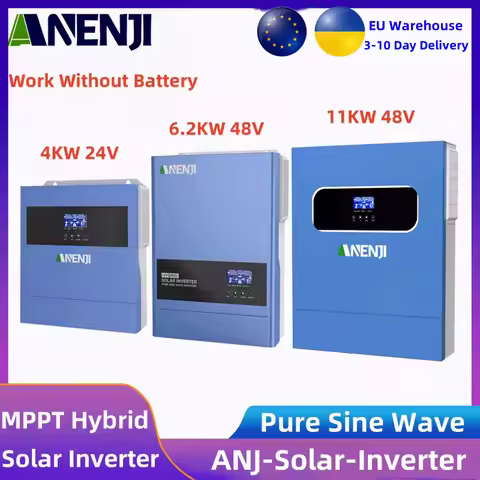 Hybrid Solar Inverter 4.2KW 6.2KW 11KW 220V On Off Grid Inversor Built 100A/120A/160A MPPT Solar Cha
