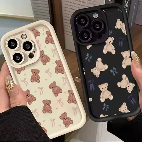 Cute Bear Phone Case For Huawei Honor 90 200 300 400 Lite Pro 8X X9 X9A X9B X7A X6A X8C X7B X8A X8 X