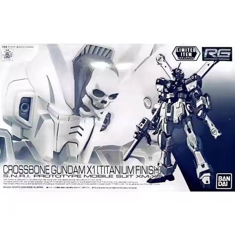 Bandai RG Crossbone Gundam X1 Clear Color & Titanium Finish PB Limited Mobile Suit Crossbone Gundam 