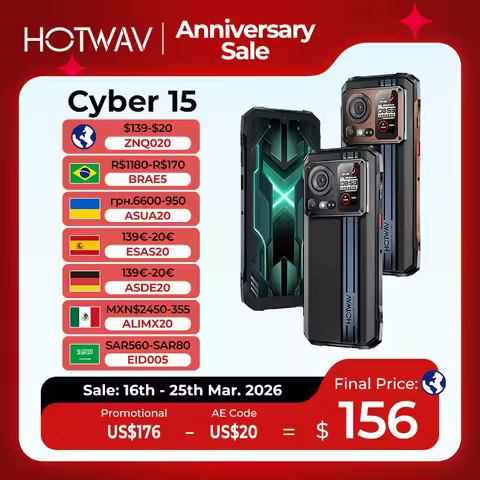 HOTWAV Cyber 15 Rugged Smartphones G99 Gaming Phones 200MP Outdoor Shooting Cellphones On Sale 6.6''
