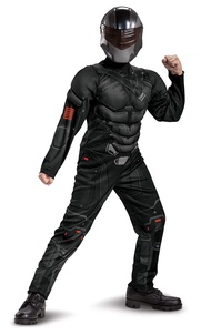 Snake Eyes Costume for Kids, Official GI Joe Costume with Muscles and Mask