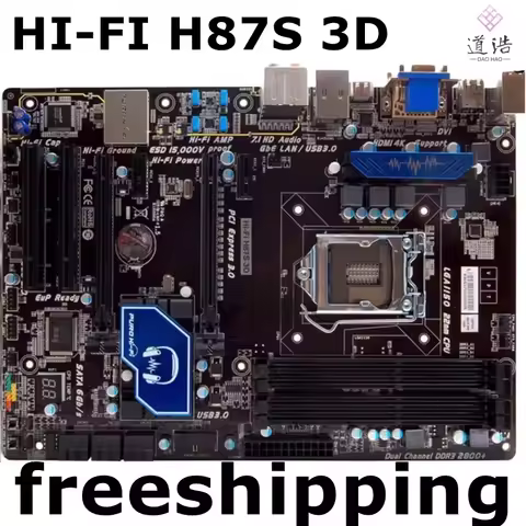 2GB DVI VGA HDMI PCI-E3.0 LGA 1150 DDR3 ATX H87 Mainboard For Biostar HI-FI H87S 3D Motherboard 3100