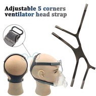 CPAP ปรับ 5 มุม Ventilator สายรัดศีรษะ Anti-snoring สายคล้องคอปรับหน้ากากสายรัดหกเหลี่ยม Ventilator