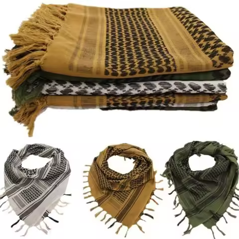 Scarf Arab Shemagh Keffiyeh Military Tactical Palestine Scarf for Men Shawl Kafiya Wrap Shemagh Scar