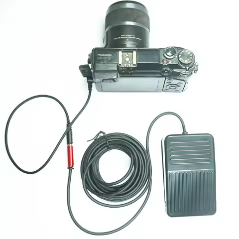 5m Two-Stage Foot Pedal Remote Control Shutter Cable for Canon R6 R7 Nikon Z7 Z6 Sony A7 IV ZV-E10 A