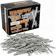 16d Duplex Nails 3.5 Inch, 1000PCS, Double Head Formwork Nails Tools for Temporary Construction, 8 G