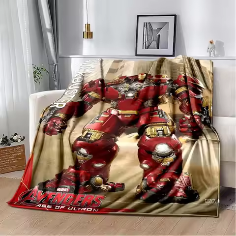 6 Size Marvel Iron Man Tony Stark Blankets 3D Printing Comfortable and Soft Picnic Blanket Gift To F