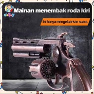 NeW Pistol Mainan Jadul Dompis Doblis Peluru Petasan Bahan Full Metal Toy Gun - Hitam
