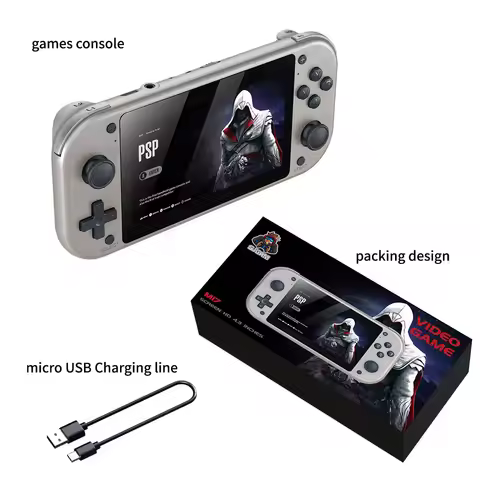 M17 Retro Handheld Game Console 4.3" IPS Screen 64GB Built-in 20000 Games Emuelec System Pocket Vide