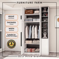 F&F: Chennai Wooden Wardrobe /almari baju/almari pakaian /260CM Extra Height Moden Wardrobe