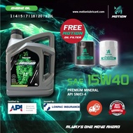 MOTION API SM Mineral Petrol Diesel Engine Oil Car Lubricant (15W40/4L)