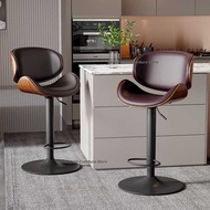 Bar Stool Swivel Backrest High Dining Stool