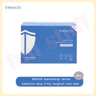 MEDICOS HydroCharge Series Santorini Blue 4 Ply Surgical Face Mask ASTM Level 2 (50pcs)