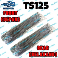 Suzuki TS TS125 18' 21' 36H Front Rear Spoke Lidi Jejari Depan Belakang Chrome CP
