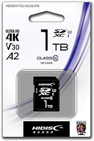 HIDISC HDSDX1TCL10UIJP3 SDXC Card, 1TB CLASS10, UHS-I Speed Class 3 (U3) V30 4K Compatible