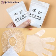 JULIEFASHION 4pcs/bag Disposable Hair Styling Set Set for Perming Dyeing Hair Tools Shower Cap Ear T