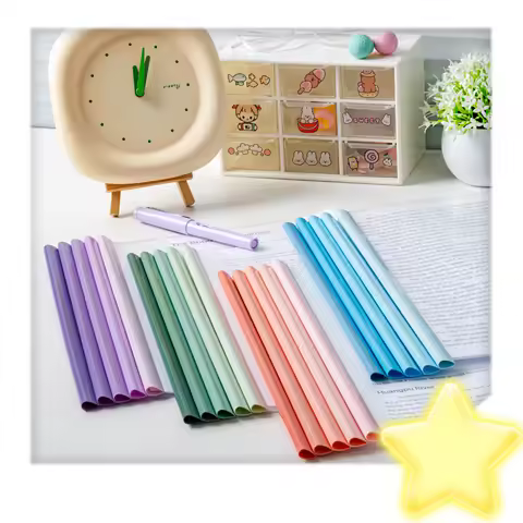 10-Piece Set of A4 Lever Arch Files, High-Quality Transparent Thickened Resume Folders, Test Paper F