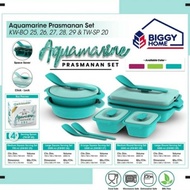 Prasmanan Set - Kotak#Tupperware Set Sayur Lauk Aquamarine Biggy Set
