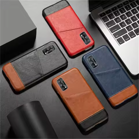for Oppo Realme 7 pro Coque Realme7 7Pro Case for Oppo Realme 7 Pro 5G 4G Funda Mixed Splice PU Leat