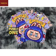 LABUBU T Shirt Baju Jersey New Trend Airport Model Day Children's and Adult Shirts: Microfiber Thail