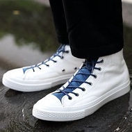 藍染系列 白色高幫帆布鞋 休閒板鞋