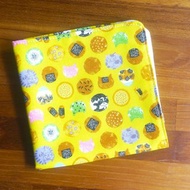 訂製款=日本棉布手帕=貓咪仙貝 = 黃綠色