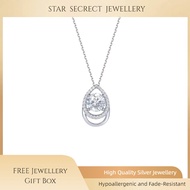 Teardrop Pendant Diamond S925 Silver Necklace