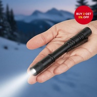 Compact UV 395nm, White, Red LED Flashlight with Pen Clip, Requires AA Battery  Lampu Suluh Mini UV 