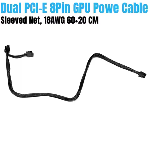 PCIe Dual 8Pin 6+2 Sleeved Net GPU Power Cable for Corsair CX430M CX450M CX500M CX550M CX600M CX650M