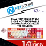 AKKO HELLO KITTY PEKING OPERA 5108S HOT-SWAPPABLE WIRED MECHANICAL KEYBOARD - TTC PRINCESS - 6925758