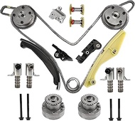 9-0738SAVVT1 Engine Timing Chain Kit with 2 PCS VVT Sprockets and 4 PCS VVT Solenoids, Compatible wi