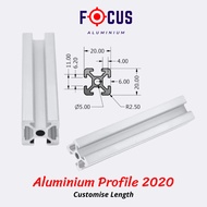 2020 ALUMINIUM PROFILE 2020 20x20 FOR ROBOTICS [ CUSTOMISE LENGTH ]