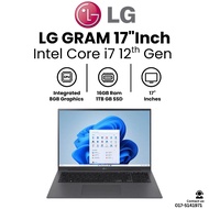 New 17" LG GRAM Ultra 17Z90Q |  Lightweight | Intel Core i7 12th Generation | 16GB RAM 2TB SSD | 2 Y
