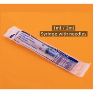 [1ml/2ml] Lock Syringe / Syringe with Needle Lab Supplies