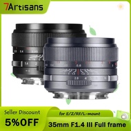 7artisans 35mm F1.4 III Full frame Manual focus prime lens for E/EOSR/Z/L